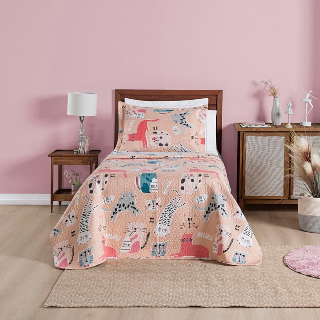 Kit Cobre Leito Colcha Bouti Solteiro 02 Peças Infantil Menino Menina