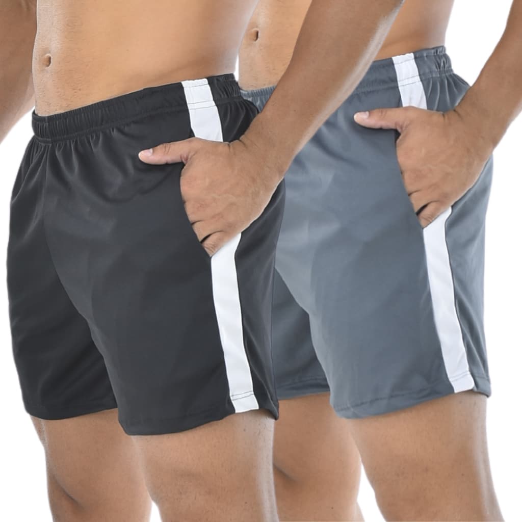 Kit 2 Bermuda Masculina Fit Listras Laterais em Cores Fitness Atividade Física e Academia