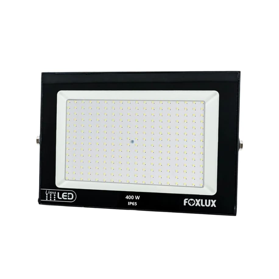 Refletor Led 400W 6500K Preto Bivolt - Foxlux