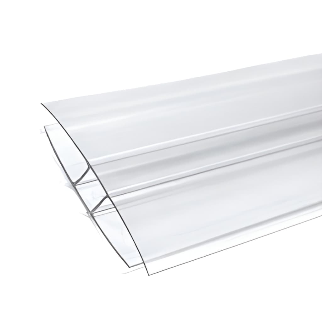 Perfil H Policarbonato 4mm E 6mm Emenda Cristal 3 Metros