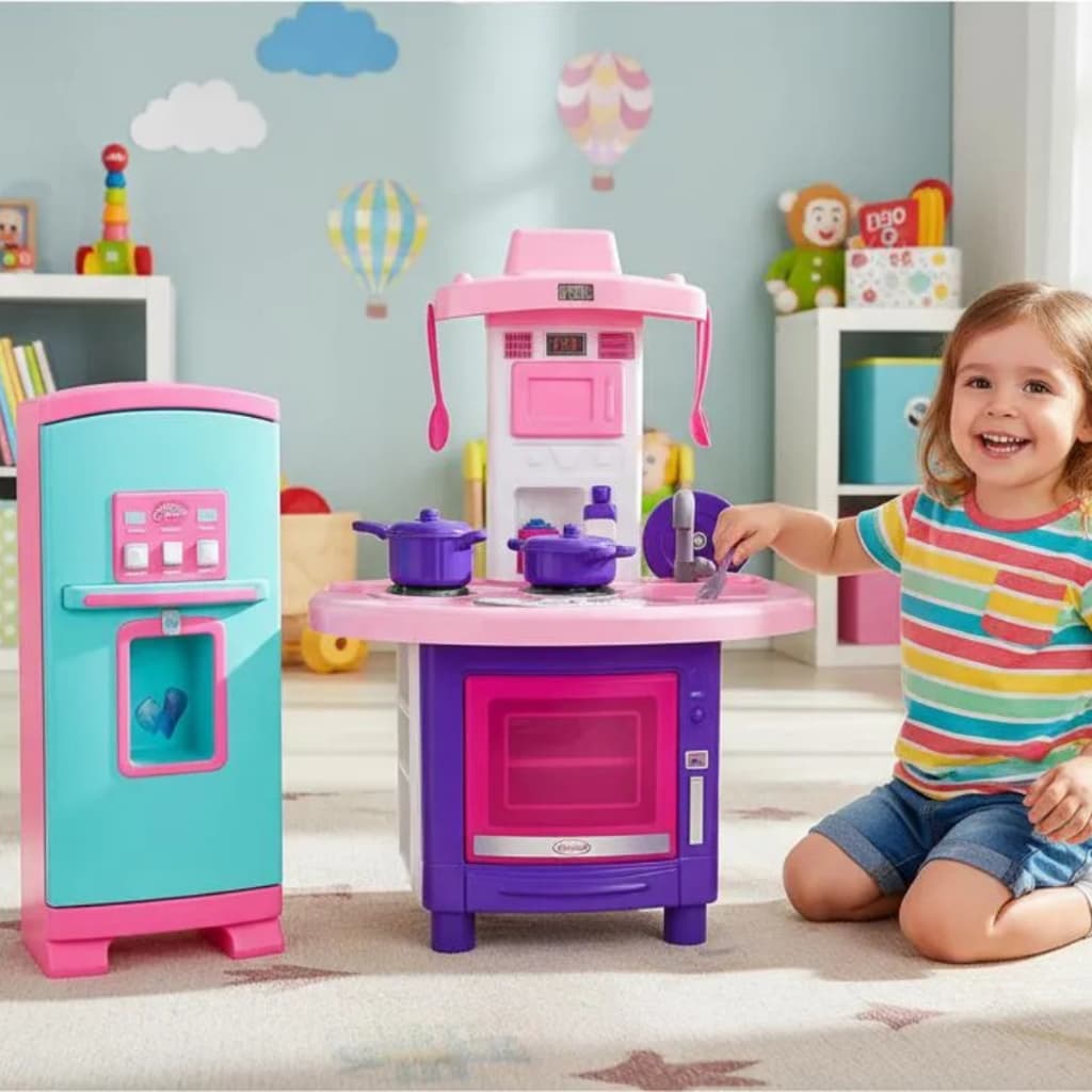 Cozinha Faz de Conta com Geladeira Sonho de Menina Kit Completo