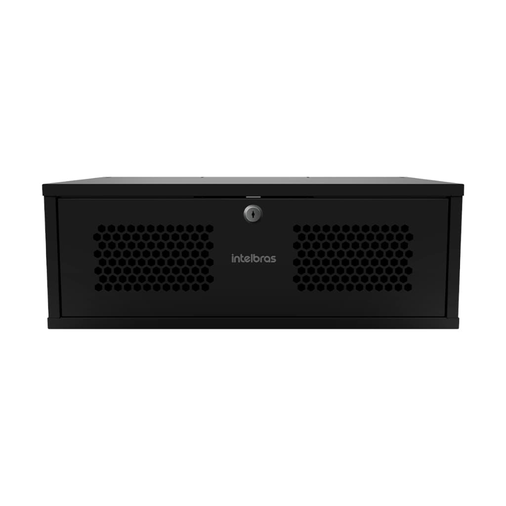 Mini Rack Montado Intelbras 3U MRM 337 19x370MM Parede Rede CFTV Cabeamento Estruturado