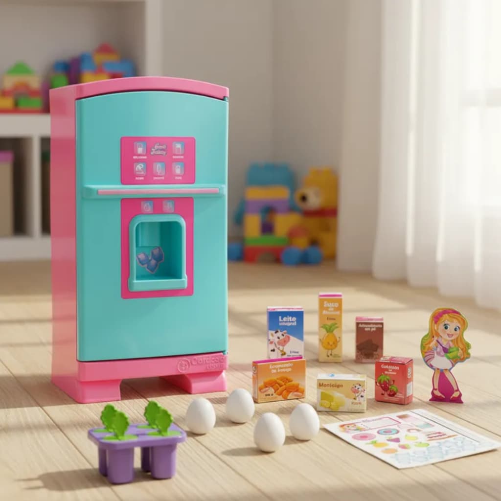 Geladeira de Brinquedo Sonho de Menina Sweet Fantasy 2012 Faz de Conta Cardoso Toys