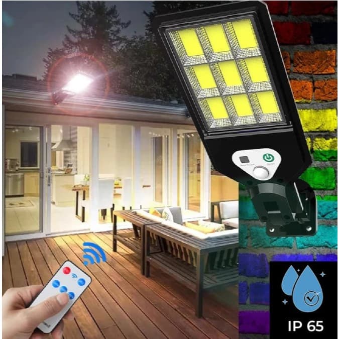 Luminária Refletor Solar De Parede Com Sensor de Movimento Led (3063)
