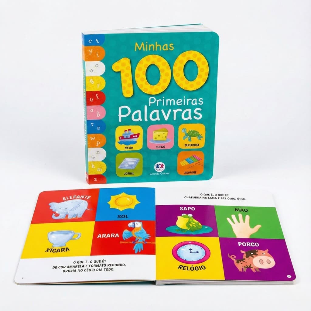 Livro Infantil Primeiras Palavras Educativo Bebê Fisher Price Capa Dura Almofadada
