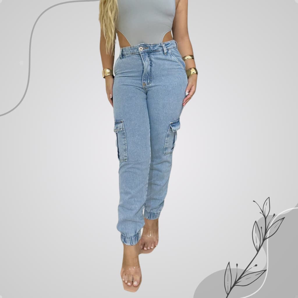 Calça Mom Cargo Jogger Elástico Confortável Moderna E Cheia De Estilo