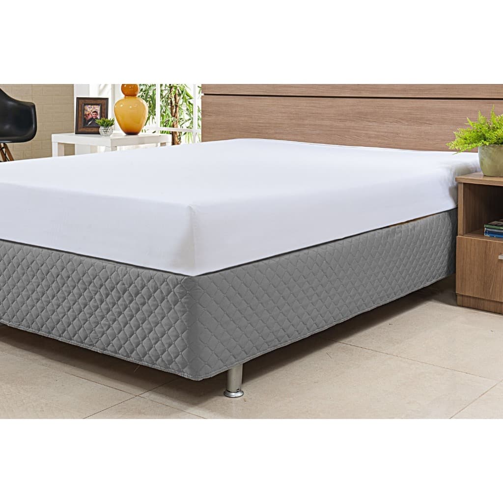 Saia Box Casal Padrão Matelassê Ultrassônico Com Elástico Várias Cores Lindas