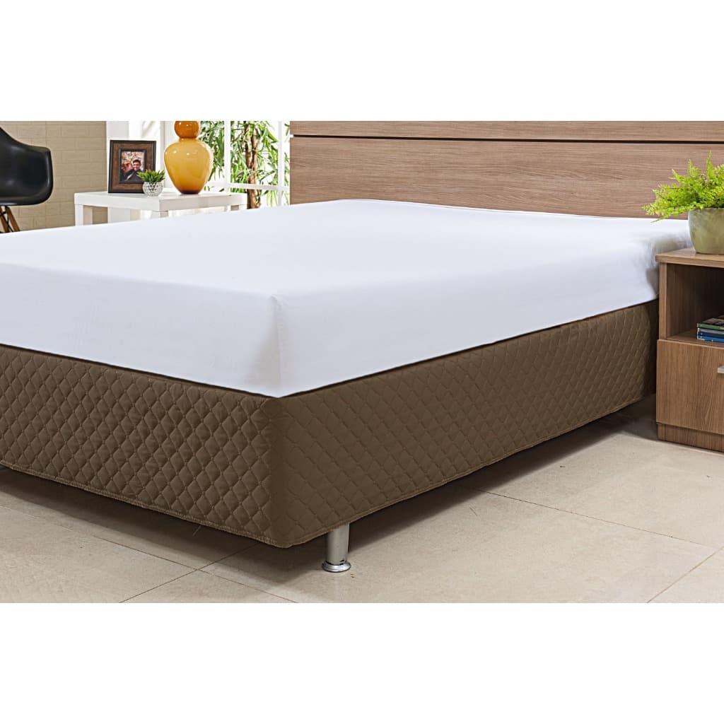 Saia Box Cama Solteiro Matelassê Ultrassônico Com Elástico Várias Cores Lindas