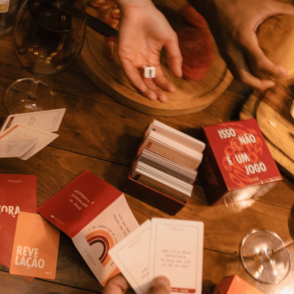 Isso não é um jogo- Jogo cartas de Autoconhecimento relacionamento familia