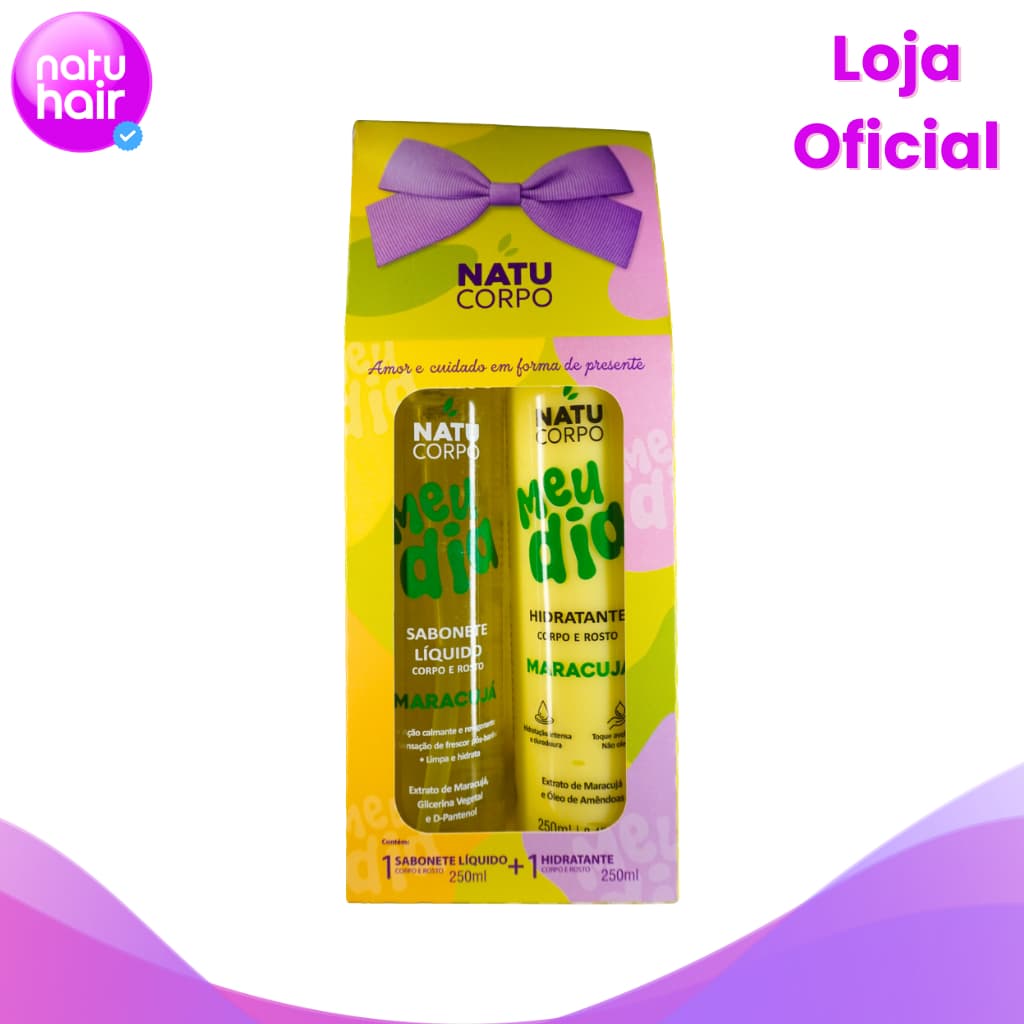 Kit Hidratante + Sabonete Líquido Maracujá Natucorpo Meu Dia 250g