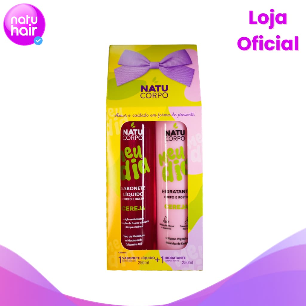 Kit Hidratante + Sabonete Líquido Cereja Natucorpo Meu Dia