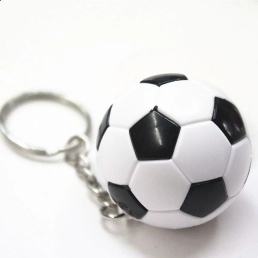 Chaveiro Bola de Futebol Miniatura Pingente Esportivo Resistente Presente para Jogadores