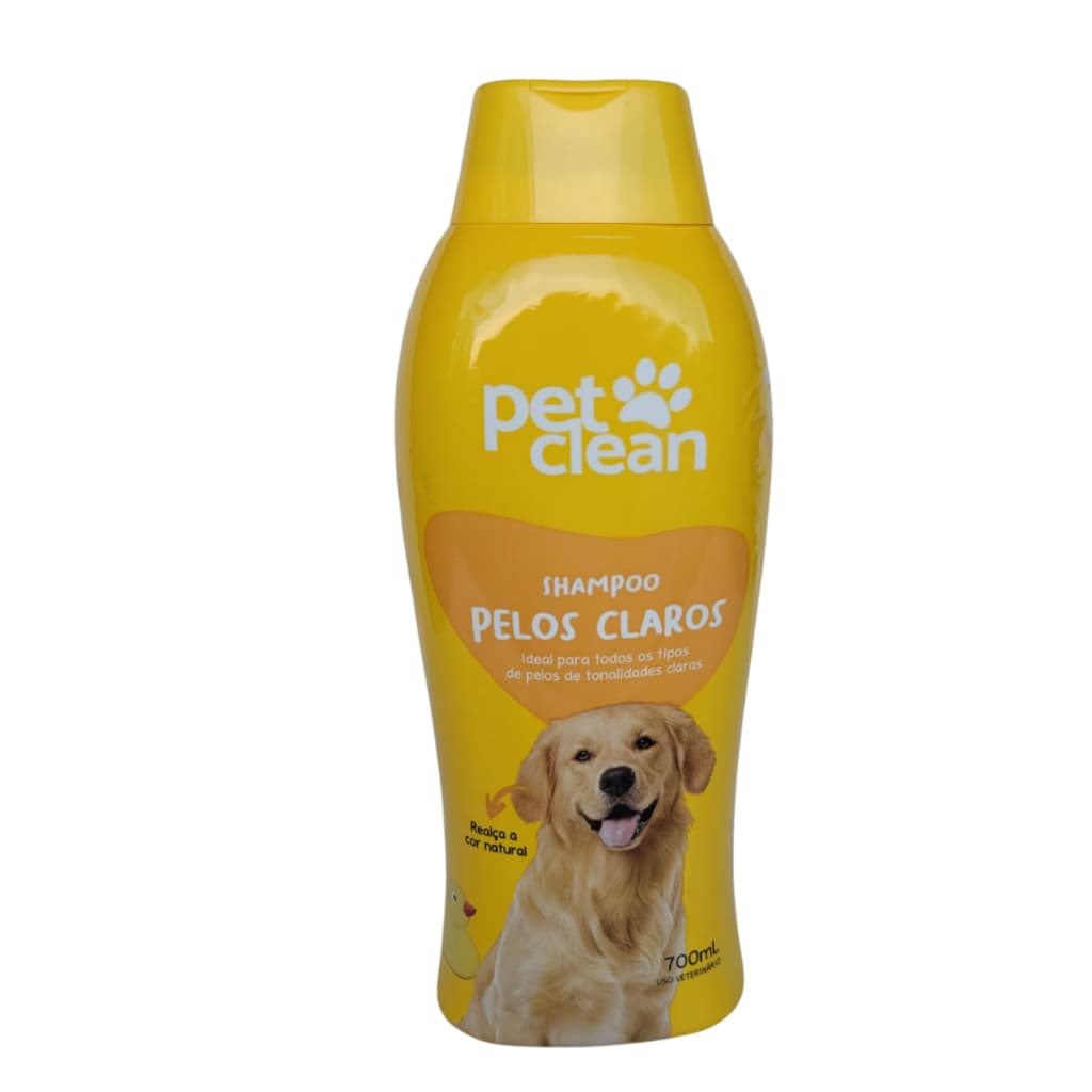 Shampoo Pelos Claros Pet Clean 700ml Cães Cachorros Pet