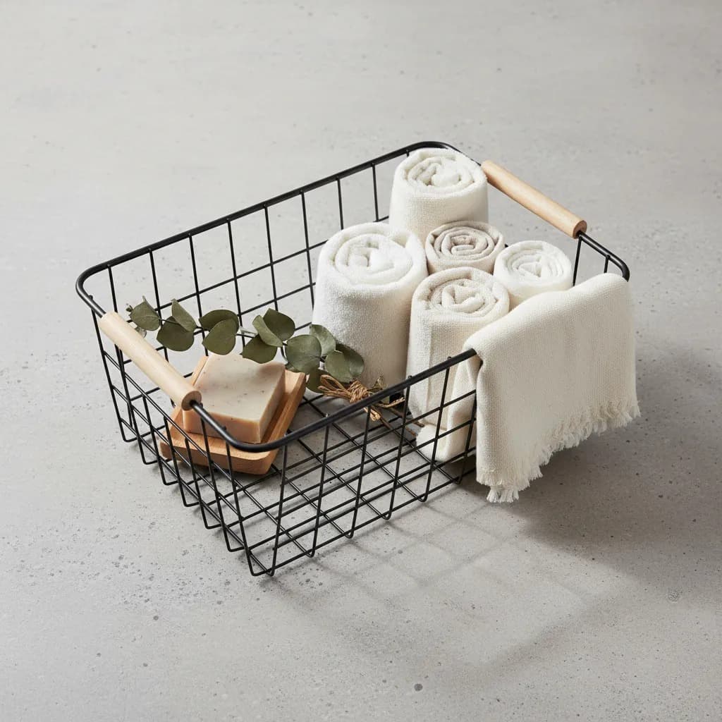 Cesto Organizador Multiuso Decoração Banheiro Cozinha Pequeno