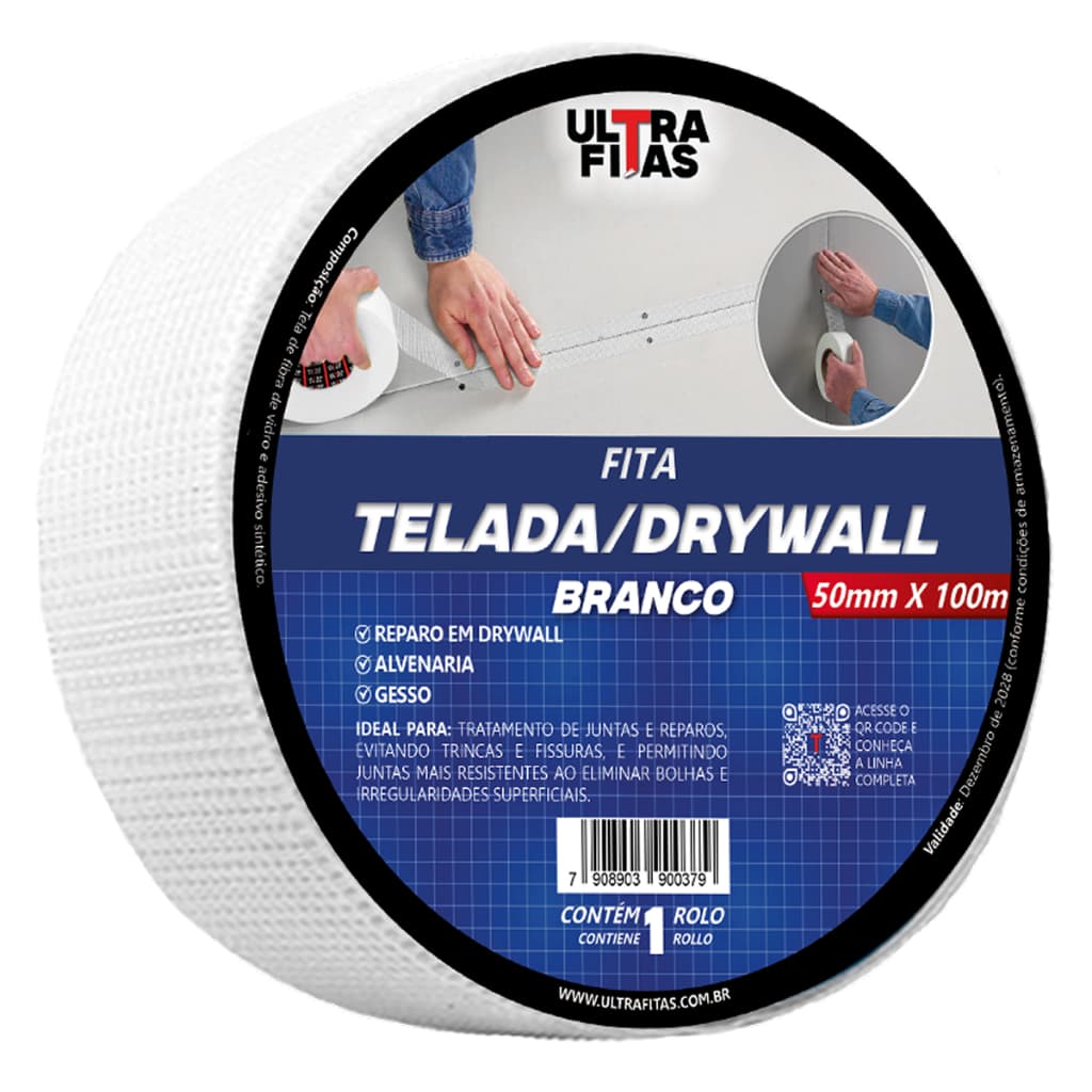 Fita Telada Drywall 50mm x 100 Metros