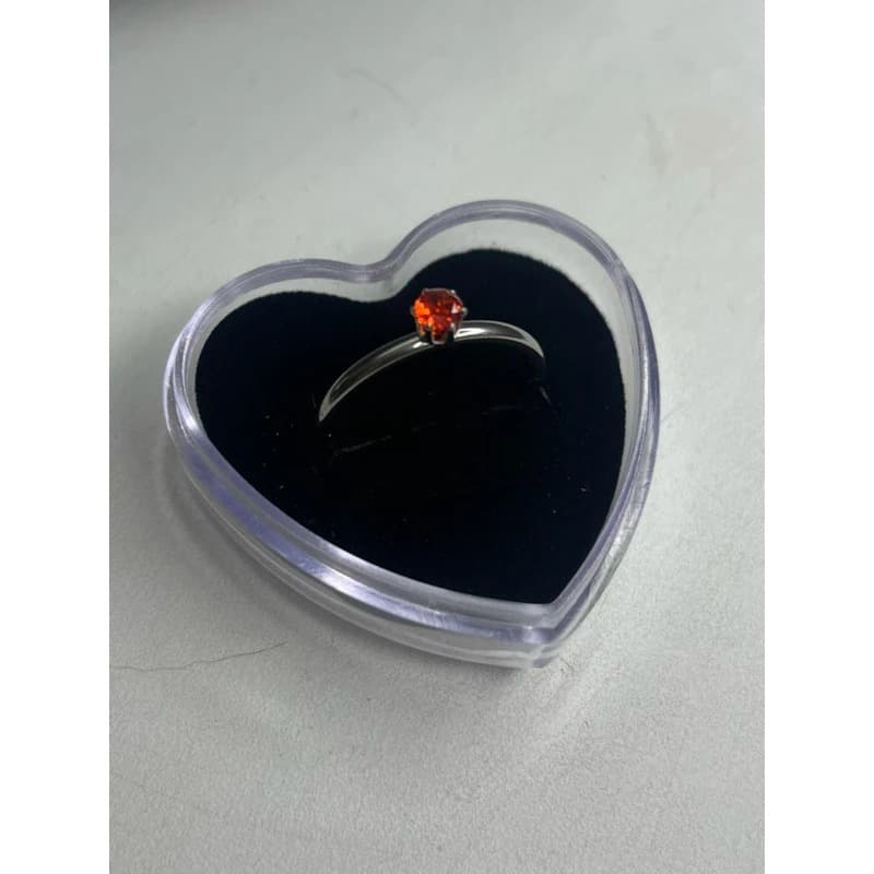 Unidade Anel De Aço Inox Prateado Solitário Pedra Colorida Pedra Zircônia 4mm Formatura ou Debutante
