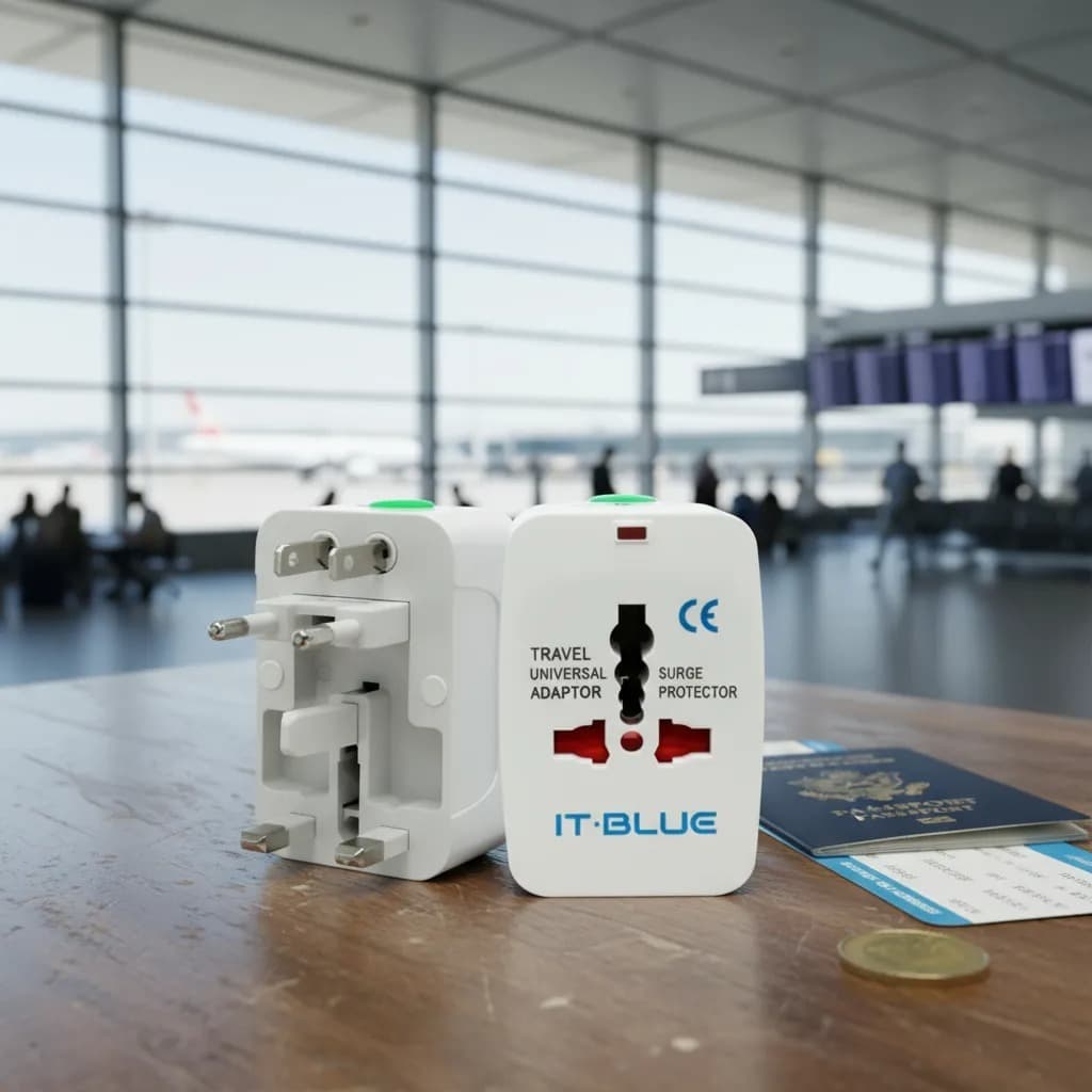 Adaptador De Tomada Universal P/ Viagem Internacional Bivolt Compatível com mais de 150 países
