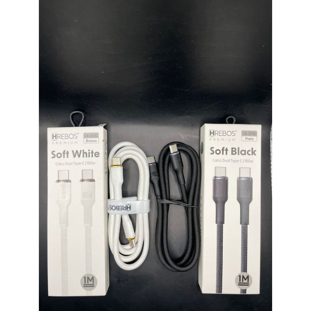 Cabo Tipo C 100W | Compatível iPhone 15 16 Pro Max Notebook Tablet Android Carga Rápida Turbo 1m