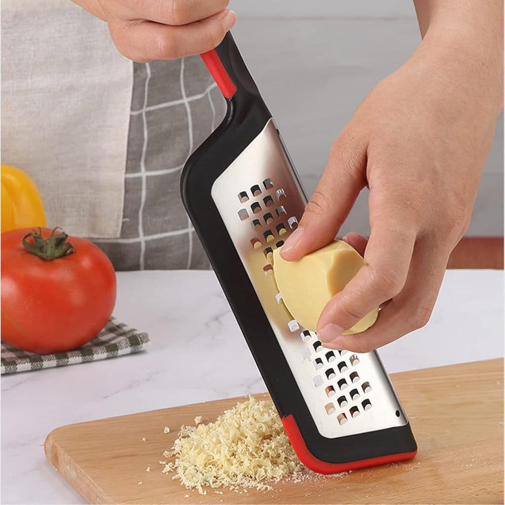 Ralador com alça aço inoxidável | queijo em forma V, queijo resistente e legumes, queijo--1100