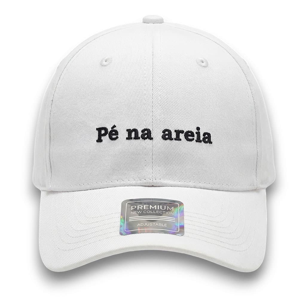 Boné Frase Pé Na Areia Bordado Modelo Dad Hat Boné Unissex Bordado Frase Praia Ano Novo Estiloso
