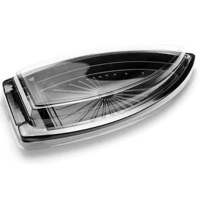 100 Barca Big Boat Média Com tampa Descartável 41cm X 21cm Acai Sushi