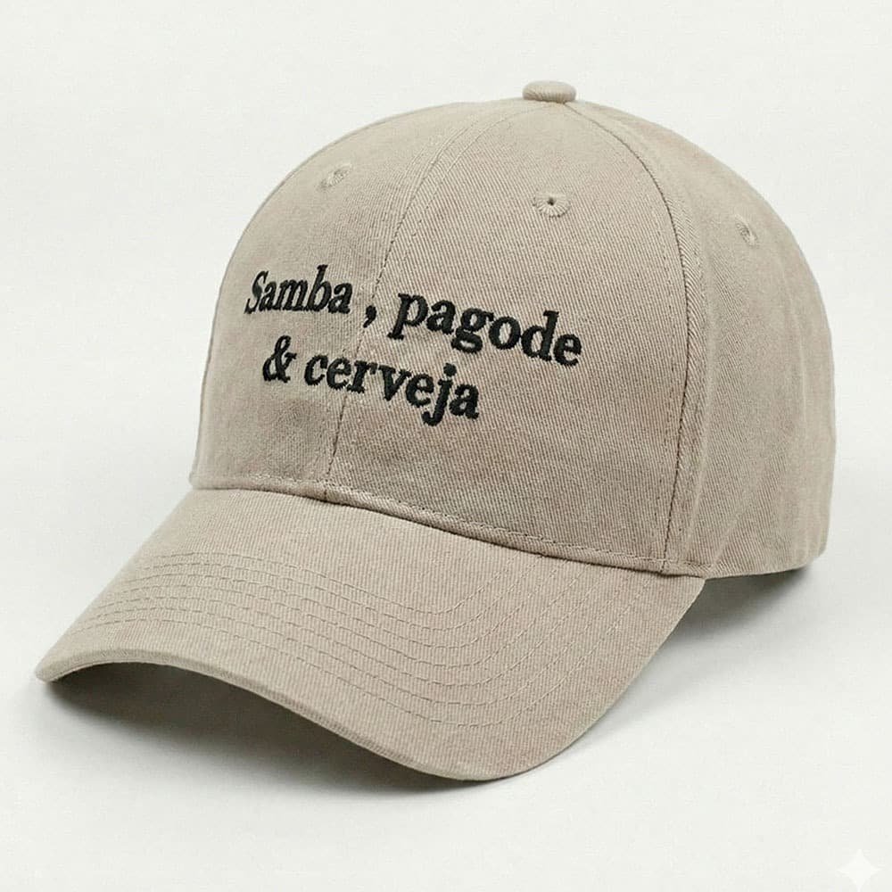 Boné Unissex Bordado Samba, Pagode & Cerveja Boné Bordado Frase Resenha Presente Marido Pai Filho