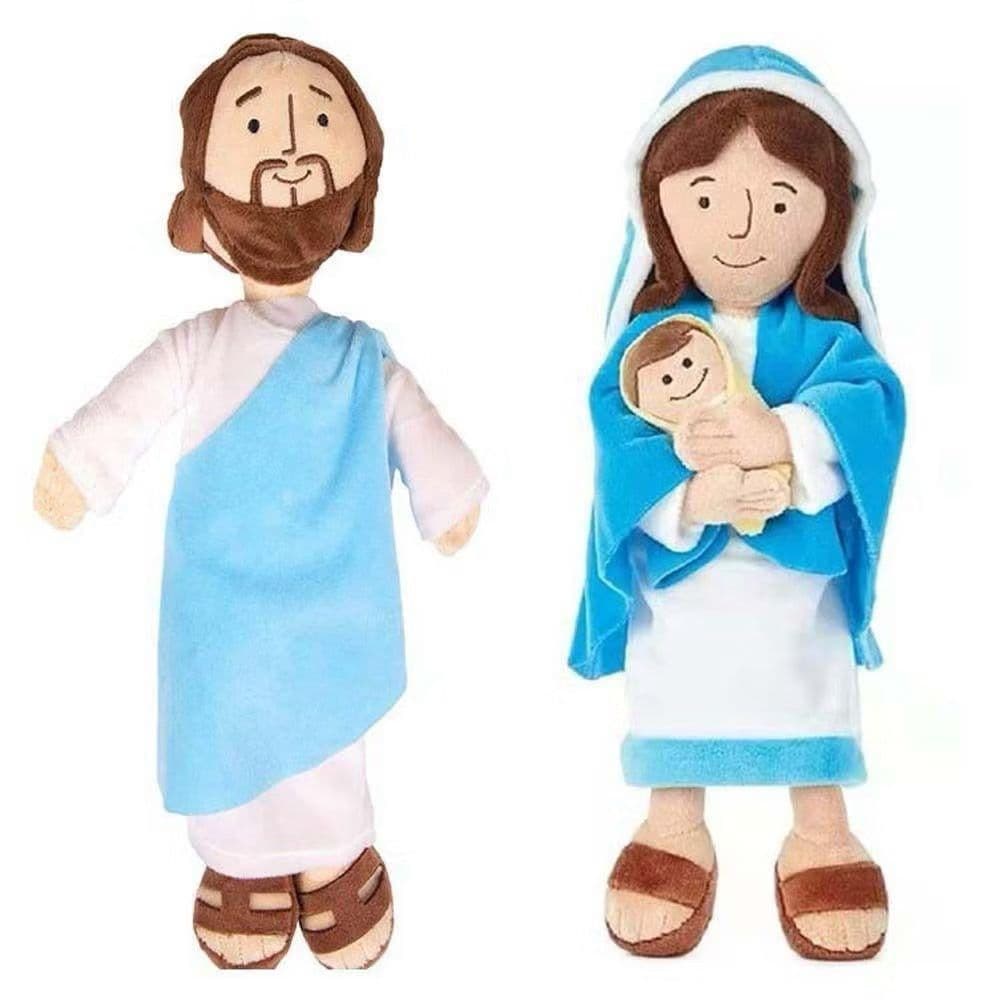 Pelúcia Jesus Cristo Virgem Maria Antialérgica Boneco Religioso Brinquedo Cristão Presente Decoração