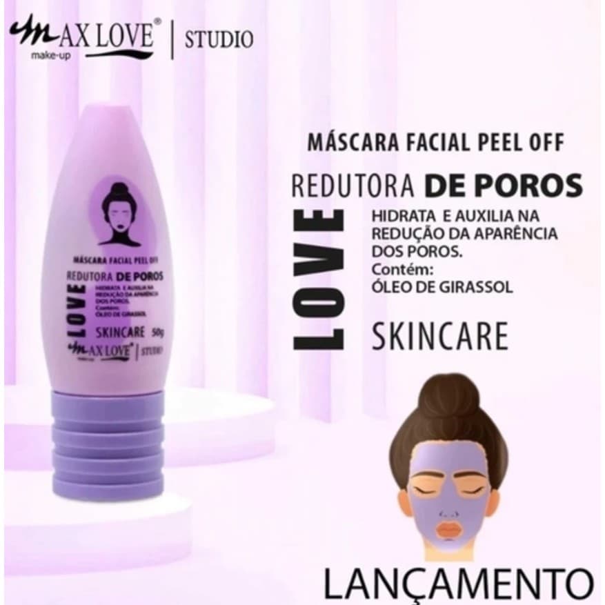 MAX LOVE MASCARA FACIAL PEEL OFF REDUTOR DE POROS SKINCARE 50g