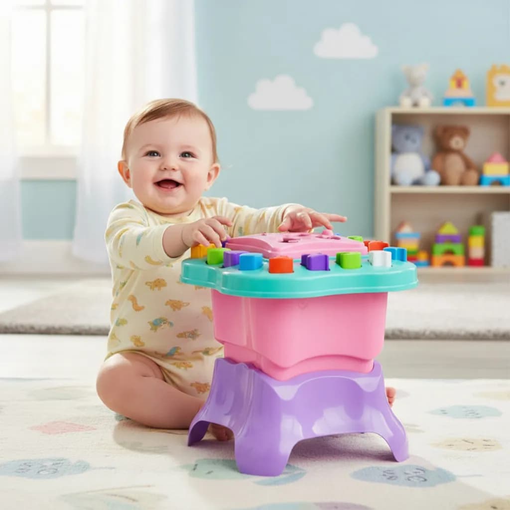 Baby land Mesinha Didática Educativa de Atividade Linha Menina - Cardoso
