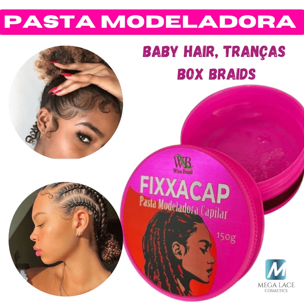 Pasta Modeladora FIXXACAP para Tranças, Box Braid, e Baby Hair