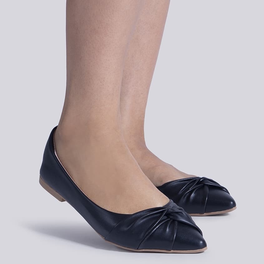 Sapatilha Feminina Bico Fino Macia Casual Detalhe Leve Delicado Moda Tendência Hope Shoes