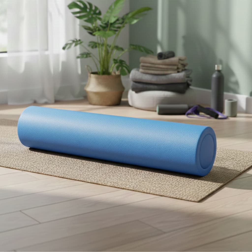 Rolo EVA 90x15cm Liberação Miofascial Yoga Pilates – Bonafit Azul
