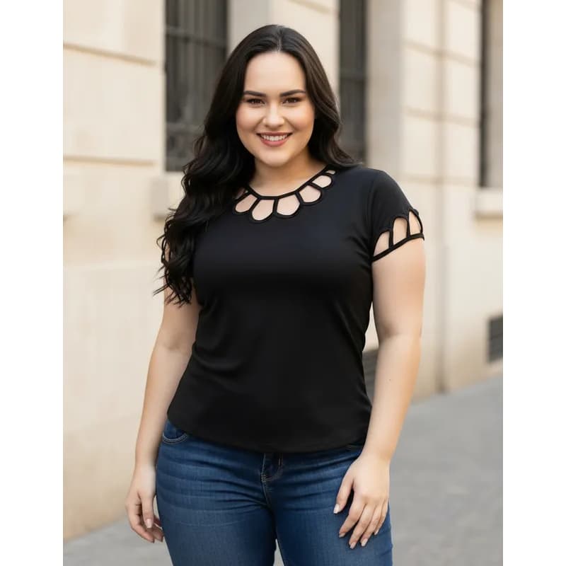 Blusa feminina plus size camiseta evangelica fresquinha moda Cristã elegante lançamento verão 2025
