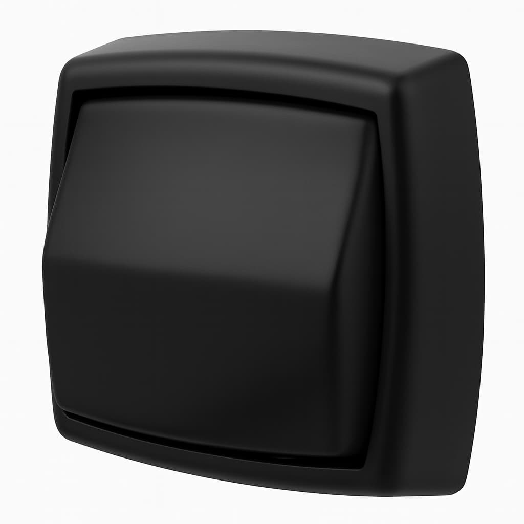 Acabamento Para Válvula De Descarga Com Acabamento Em ABS - Preto