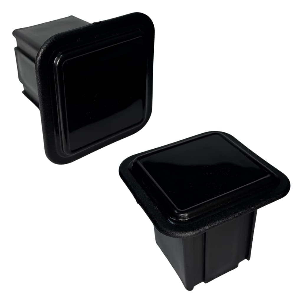 Tampão Capa Engate Removível Carro 50x50mm Universal Preto
