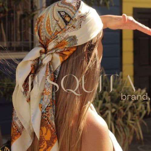 Bandana Feminina Cabeça Lenço Cetim Seda Super Moda