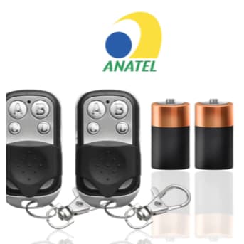 KIT 2 Controle para Electrónico Remoto Compatível ORIGINAL 433Mhz automático Garagem 4 Botões Residencial universal