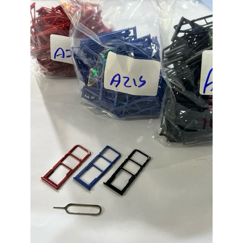 Gaveta de Chip + Chavinha Compatível Samsung Galaxy A21s – Bandeja SIM / SD | Peça Nova de Reposição