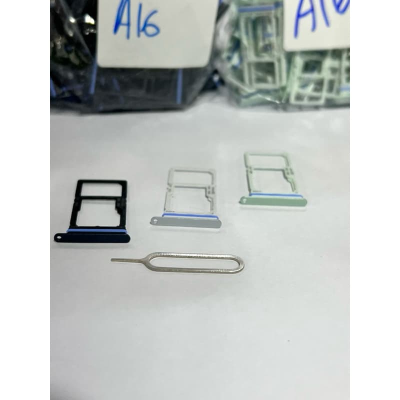 Gaveta de Chip + Chavinha Compatível Samsung Galaxy A16 – Bandeja SIM Card | Peça Nova de Reposição