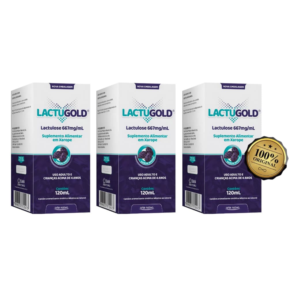 Kit Com 3 Lactugold Sabor Ameixa Com 120mL Cada