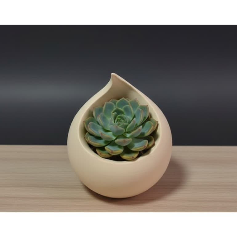 Vaso Gota Decorativo Minimalista Cachepô Para Suculentas E Cactos Centro De Mesa Moderno Decoração Sala Escritório 3D
