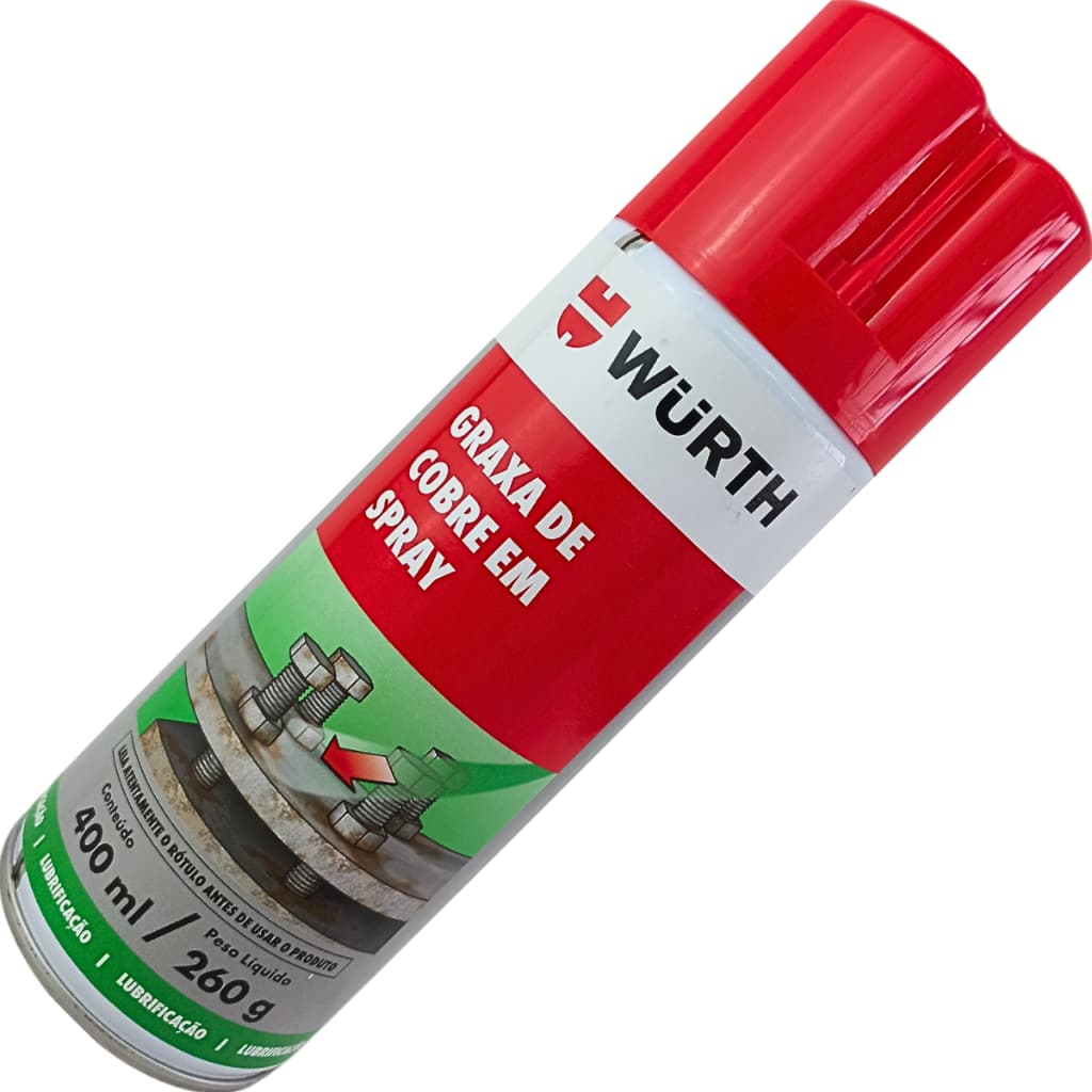 Graxa de Cobre Lubrificadora Spray Original Wurth 400ml 260g