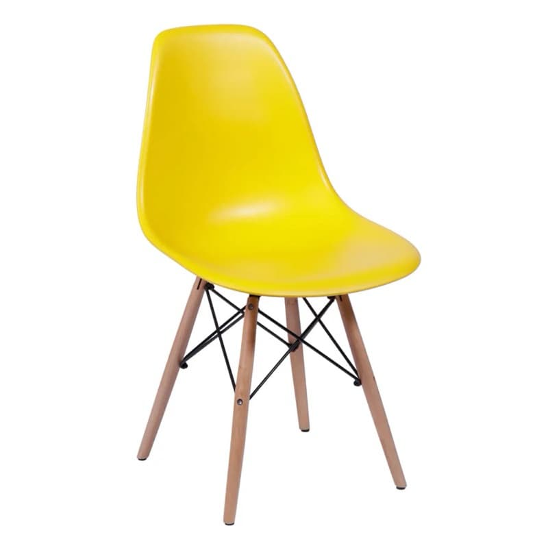 Kit 2 Cadeira Eames Eiffel Pés Em Madeira Escritório|Sala|Cozinha