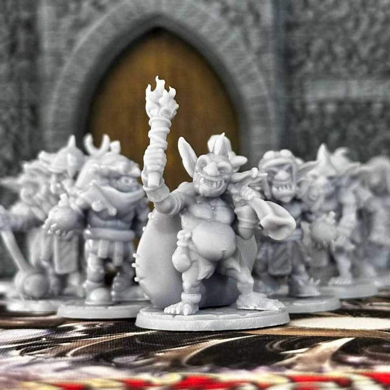 Kit com 9 Goblins de Resina para Dungeons an Dragons RPG D&D Minatura