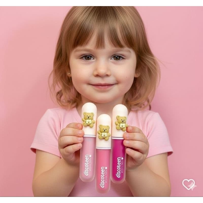 Gloss Infantil Hipoalergênico Seguro Lavavel Ursinho
