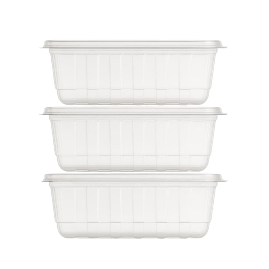 Pote Plástico Marmita 350ml com Tampa – Kit 30 Unidades | Resistente, Livre de BPA, Micro-ondas e Freezer