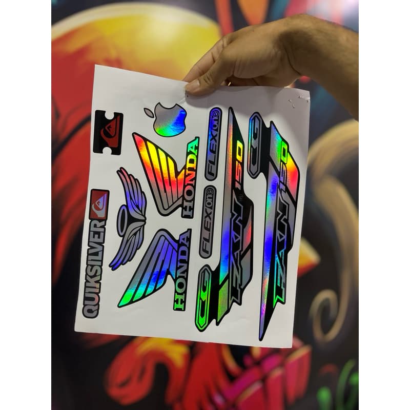 Adesivos holográfico para fan150 2013/2015