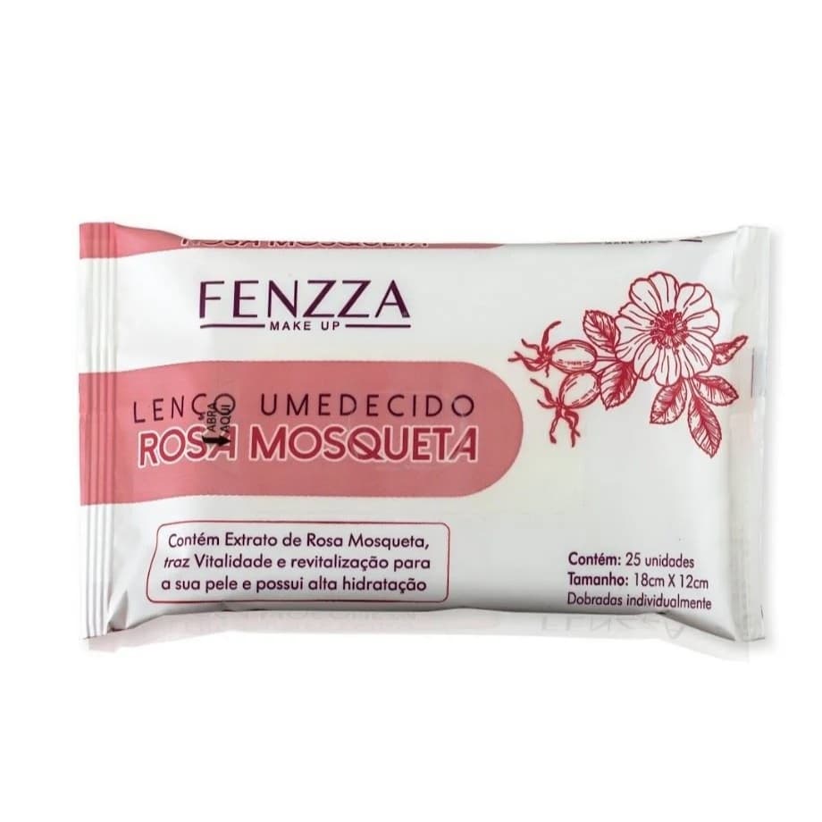 Lenço Umedecido Rosa Mosqueta - Fenzza