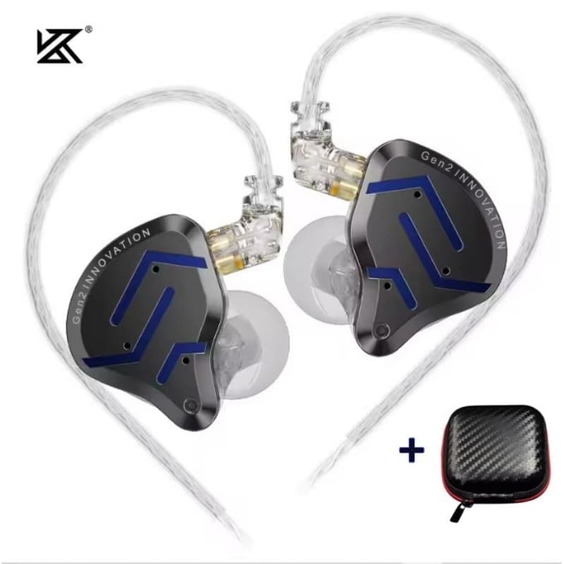 KZ ZSN PRO 2 Fone de Ouvido Profissional Retorno de Palco Sem Mic Monitor Premium - In-Ear Híbrido 1DD + 1BA Zsn Gen2