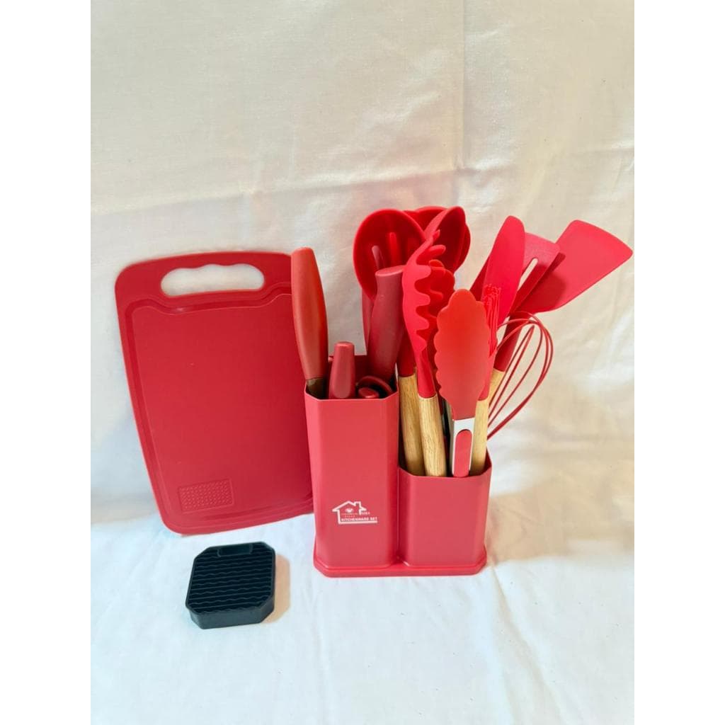 Conjunto de utensílios de cozinha silicone
